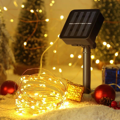 LED Outdoor Solar Lamp String Lights 100/200 LEDs 10m at $19.97 from Truemartin