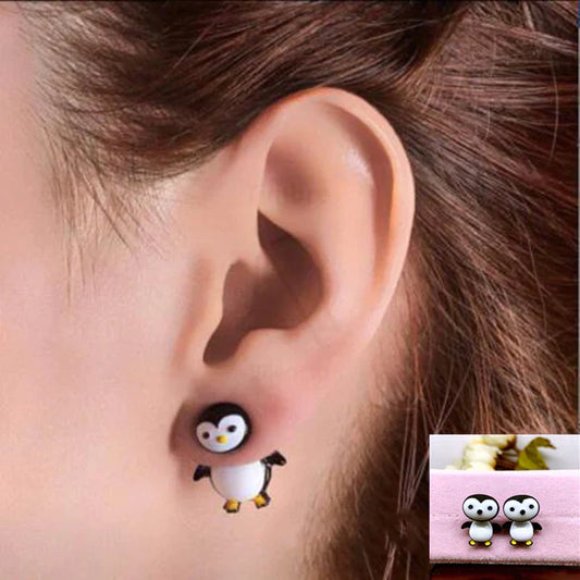 New Fashion Handmade Cartoon 3D Polymer Clay Animal Earrings Women Cute Cat Stud Earring Ear Stud Jewelry Girls