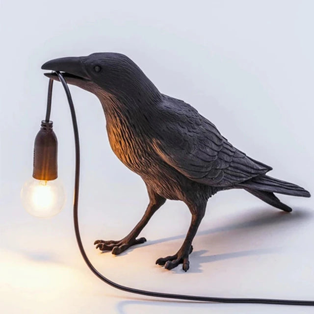 Crow Wall & Raven Table Lamps with Brightness Adjustable Edison Bulb at $42.95 from Truemartin