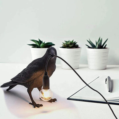 Crow Wall & Raven Table Lamps with Brightness Adjustable Edison Bulb at $42.95 from Truemartin