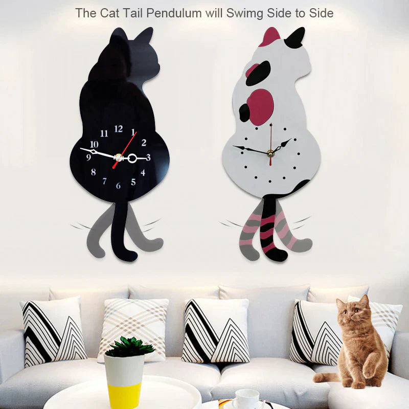 Nordic Cat Wagging Tail Wall Clock at $34.97 from Truemartin