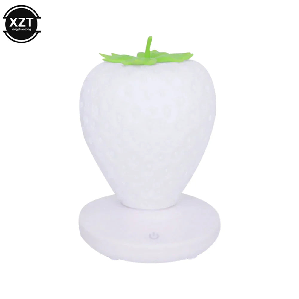 LED Strawberry Lamp for Bedroom Silicon Touch-Sensor USB Rechargeable at $24.97 only from Truemartin