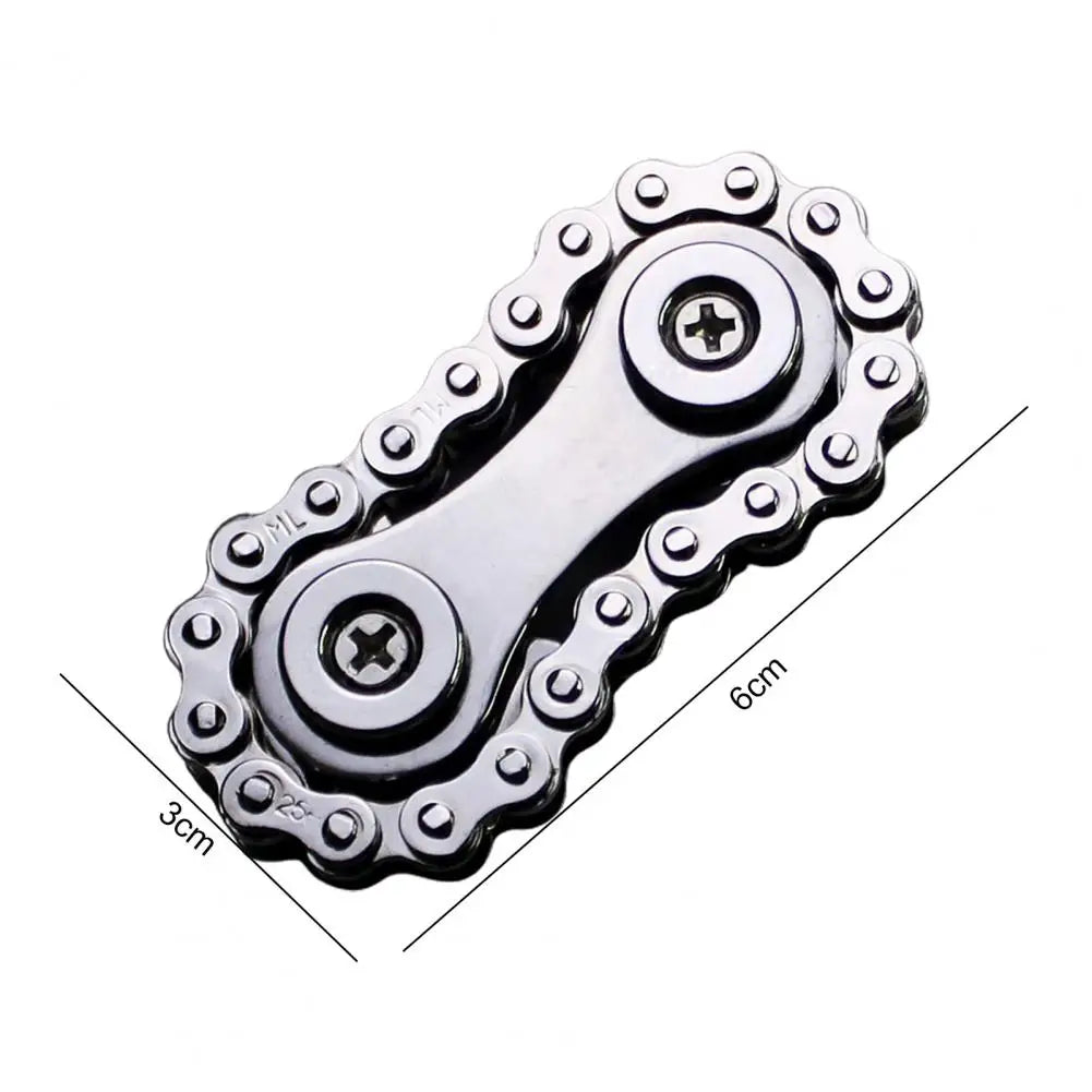 Metal Chain Spinner Fidgets Metal Flywheel Fingertip Gyro Toys Anti Stress DIY Replace Bicycle Chain Spiner Fidget Toys Kids