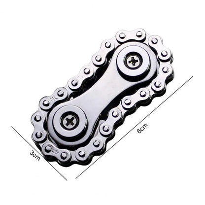 Metal Chain Spinner Fidgets Metal Flywheel Fingertip Gyro Toys Anti Stress DIY Replace Bicycle Chain Spiner Fidget Toys Kids