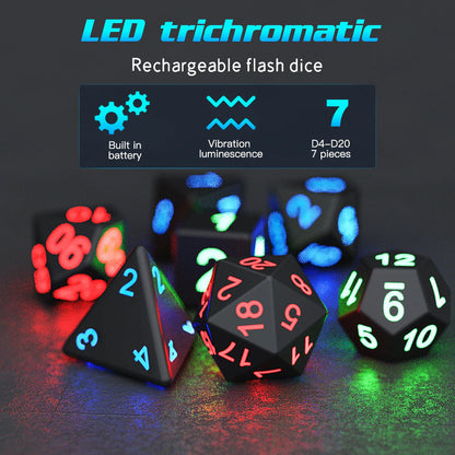 7PCS LED Light-emitting Dices Set For RPG Role Playing Games at $38.47 from Truemartin