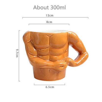 Creative Muscle Man Mug Ceramic Coffee Cup Ceramic Mug Creative Personality Water Cup