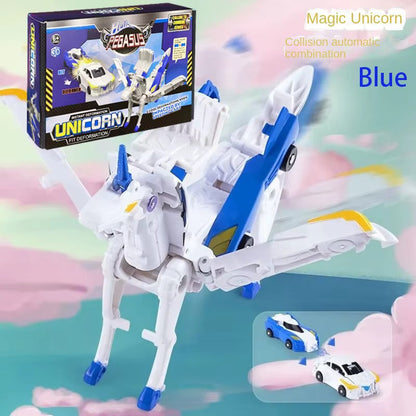 Unicorn Transforming Action Robot Car Toy