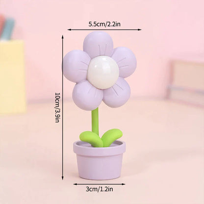 Mini LED Flower Night Light Cute Small Table Lamp