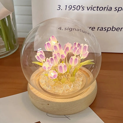 Simulation Tulip LED Nightlight Handmade Bedside Lamp at $19.97 only from Truemartin