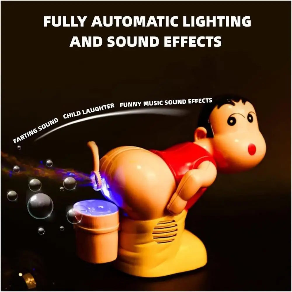 Children Cute Cartoon Fart Bubble Machine Automatic Bubble Blowing at $15.97 from Truemartin