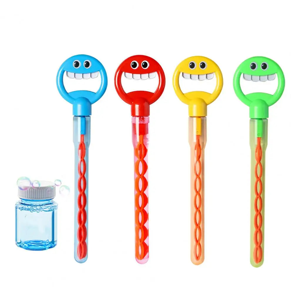 Smiling Face Bubble Maker Wand 5 Claws 32 Holes Press Handheld Bubble Blower at $16.97 from Truemartin