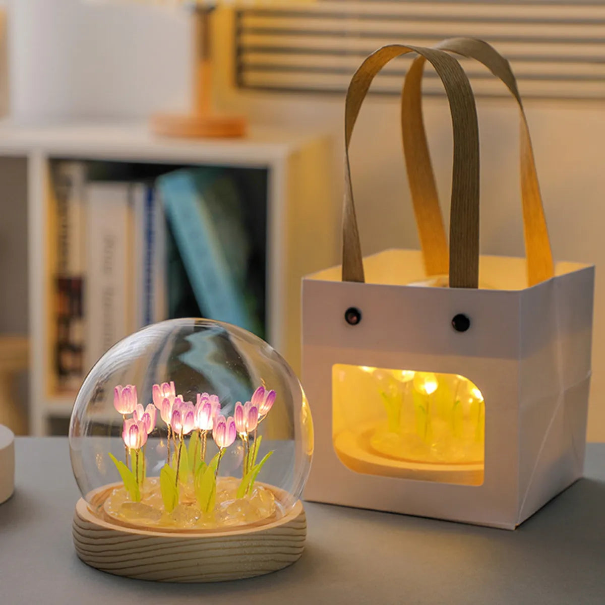 Simulation Tulip LED Nightlight Handmade Bedside Lamp at $19.97 only from Truemartin