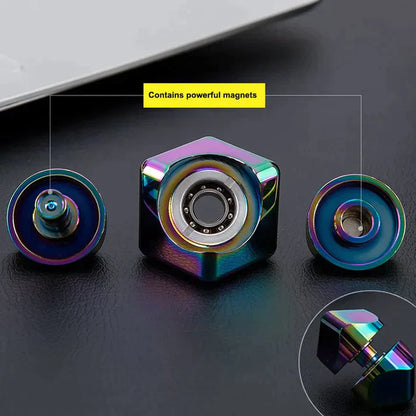 Metal Cube Fingertip Spinner Decompression Spinning Tops