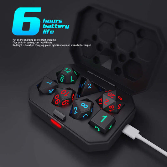 7PCS LED Light-emitting Dices Set For RPG Role Playing Games at $38.47 from Truemartin