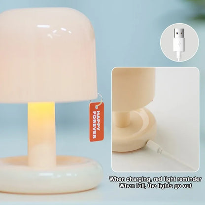 Mushroom Style Led Night Light Nordic Mini Desktop Coffee Bar Home Living Room Decoration Modern Minimalist Table Light