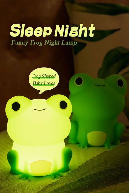 Frog Soft Silicone Sleeping Night Light Dimmable Timer Rechargeable Colorful Light at $19.96 from Truemartin