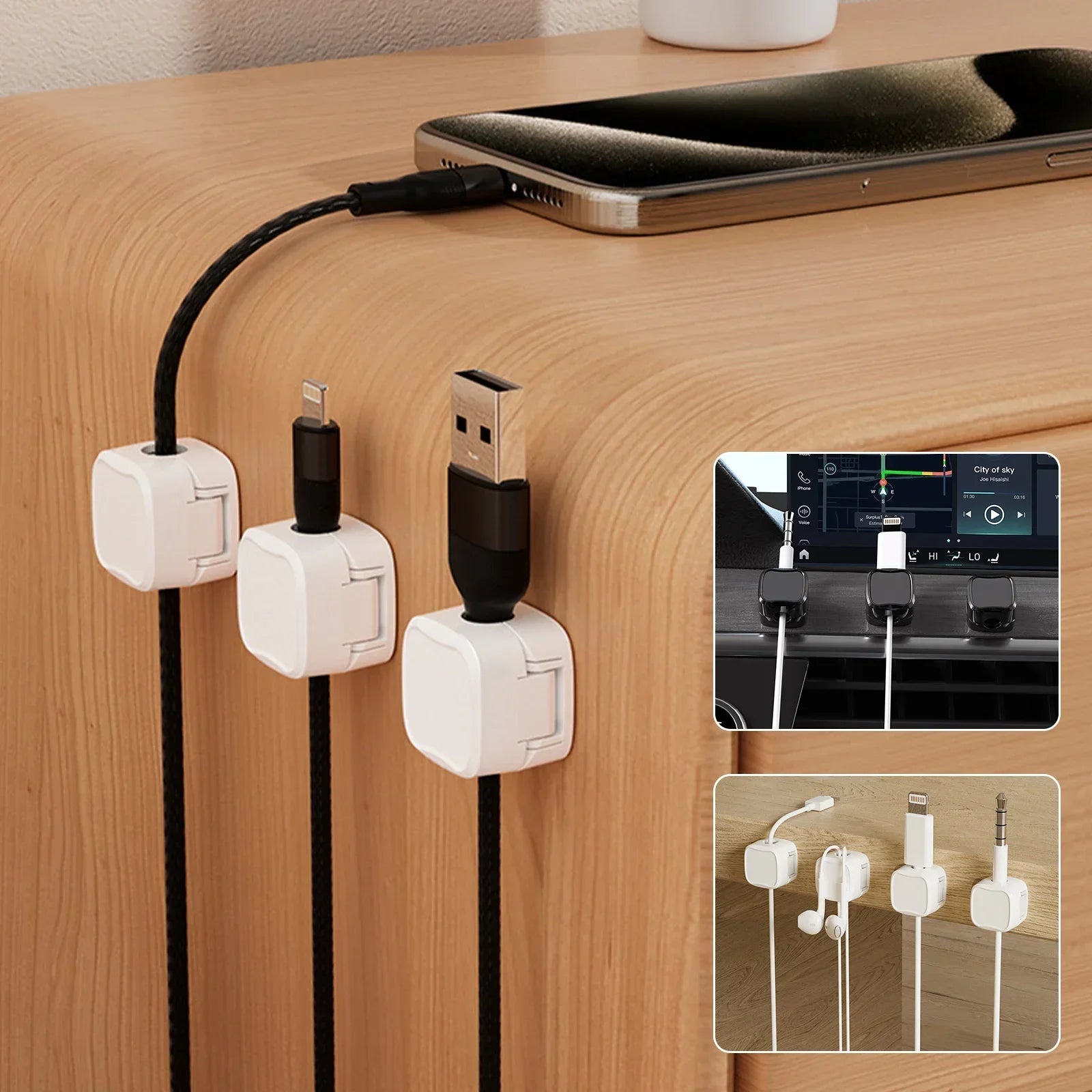 Magnetic Cable Organiser Clips Cable Management Wire Manager at $7.97 from Truemartin