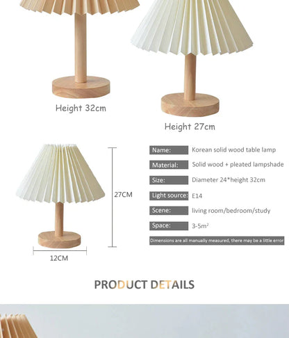 Korean Retro Pleated Table Lamp at $29.97 only from Truemartin