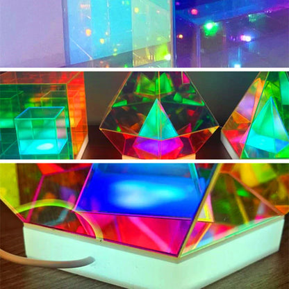 LED Pyramid Bedroom Decor Night Light USB Color Dimming Atmosphere Lamps Home Bedroom Decoration Birthday Gift Decorative Lamp