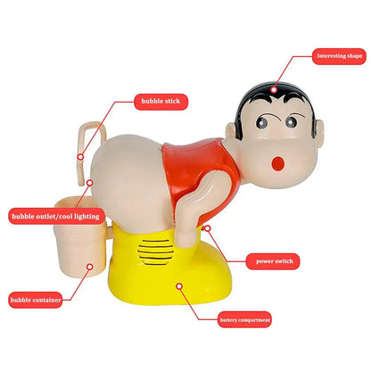 Children Cute Cartoon Fart Bubble Machine Automatic Bubble Blowing at $15.97 from Truemartin