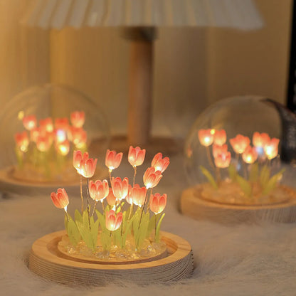 Simulation Tulip LED Nightlight Handmade Bedside Lamp at $19.97 only from Truemartin