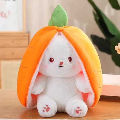 Cute Rabbit Doll Carrot Strawberry Plush Pillow Transform to Bunny at $12.97 only from Truemartin