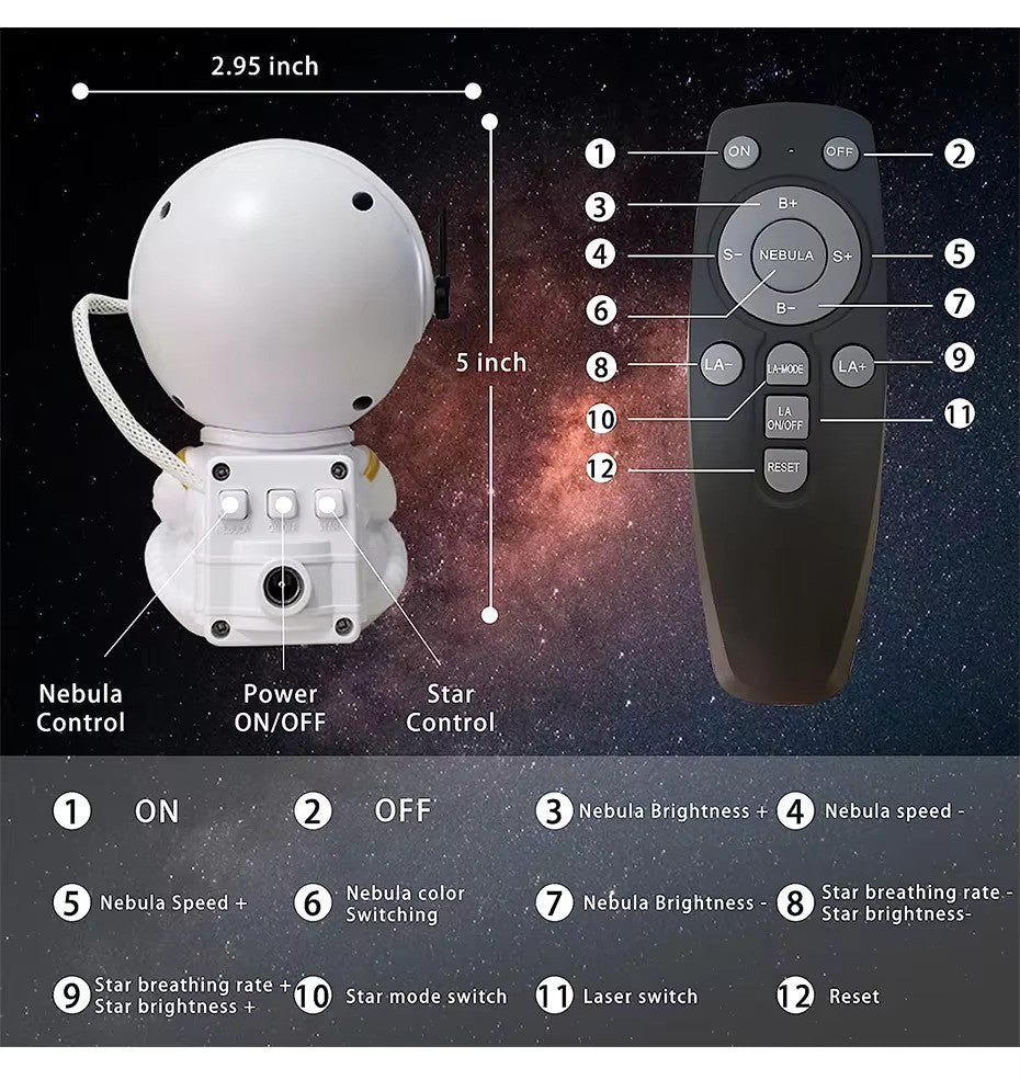 Galaxy Star Astronaut Projector LED Night Light Starry Sky Projector at $22.97 only from Truemartin