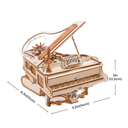 MAGIC PIANO MECHANICAL MUSIC BOX 3D Wooden Puzzle at $86.95 from Truemartin