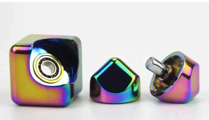 Metal Cube Fingertip Spinner Decompression Spinning Tops