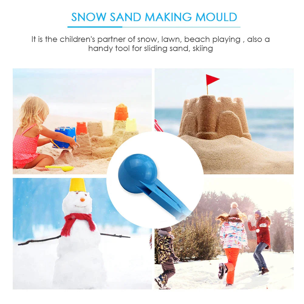 Round Snowball Maker Clip Outdoor Snowball Fight Beach Play Toy at $14.97 only from Truemartin