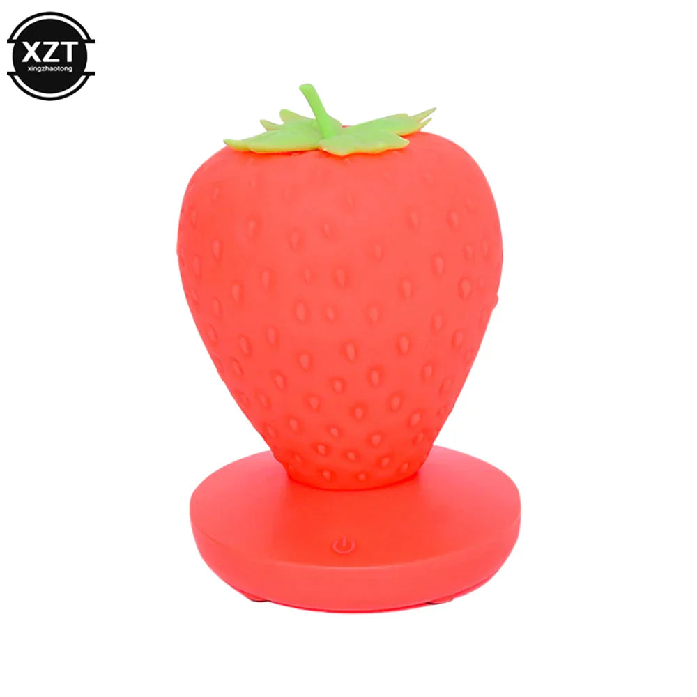 LED Strawberry Lamp for Bedroom Silicon Touch-Sensor USB Rechargeable at $24.97 only from Truemartin