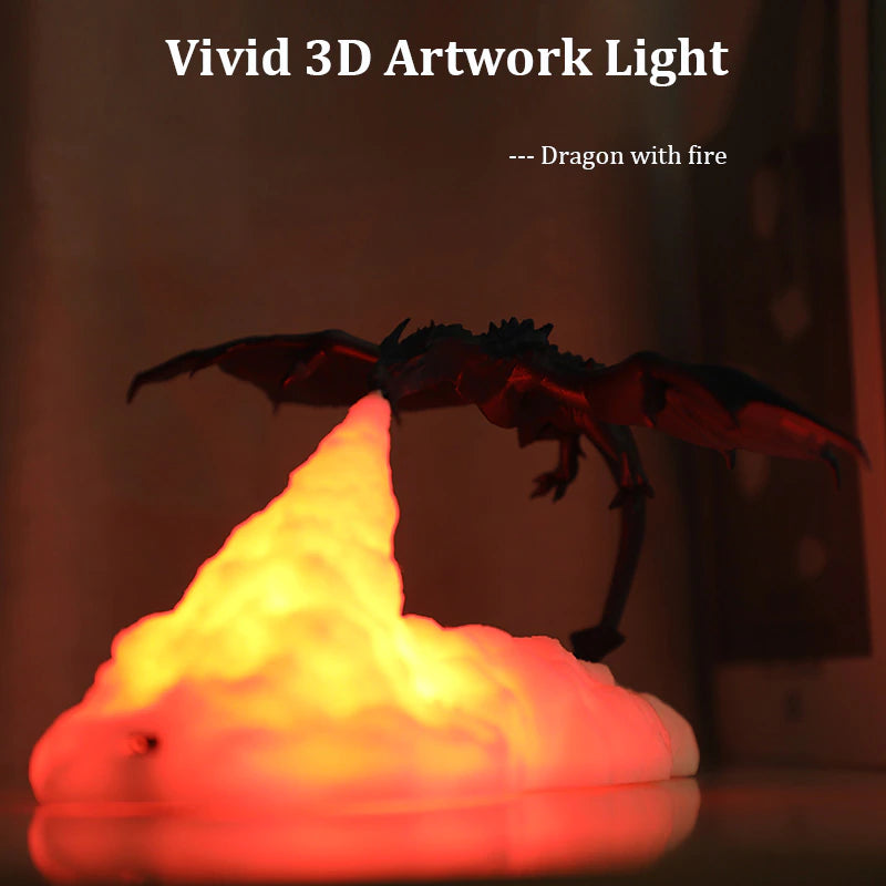 3D Printed Dragon Night Light LED Night Lamp at $39.80 from Truemartin