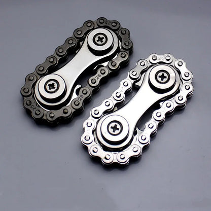 Metal Chain Spinner Fidgets Metal Flywheel Fingertip Gyro Toys Anti Stress DIY Replace Bicycle Chain Spiner Fidget Toys Kids