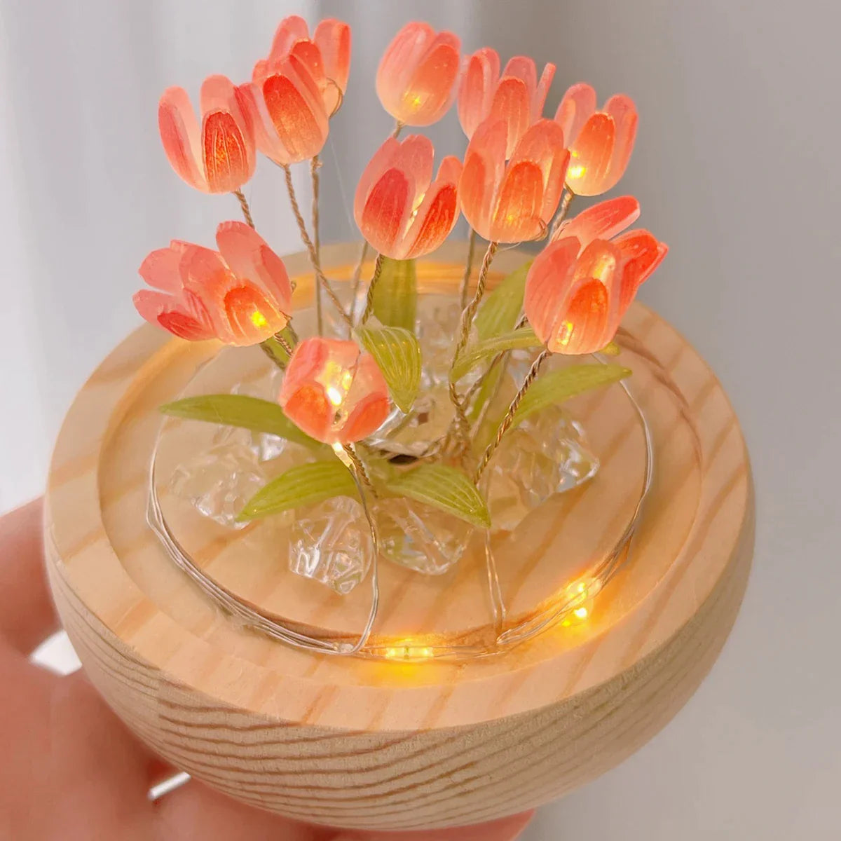 Simulation Tulip LED Nightlight Handmade Bedside Lamp at $19.97 only from Truemartin