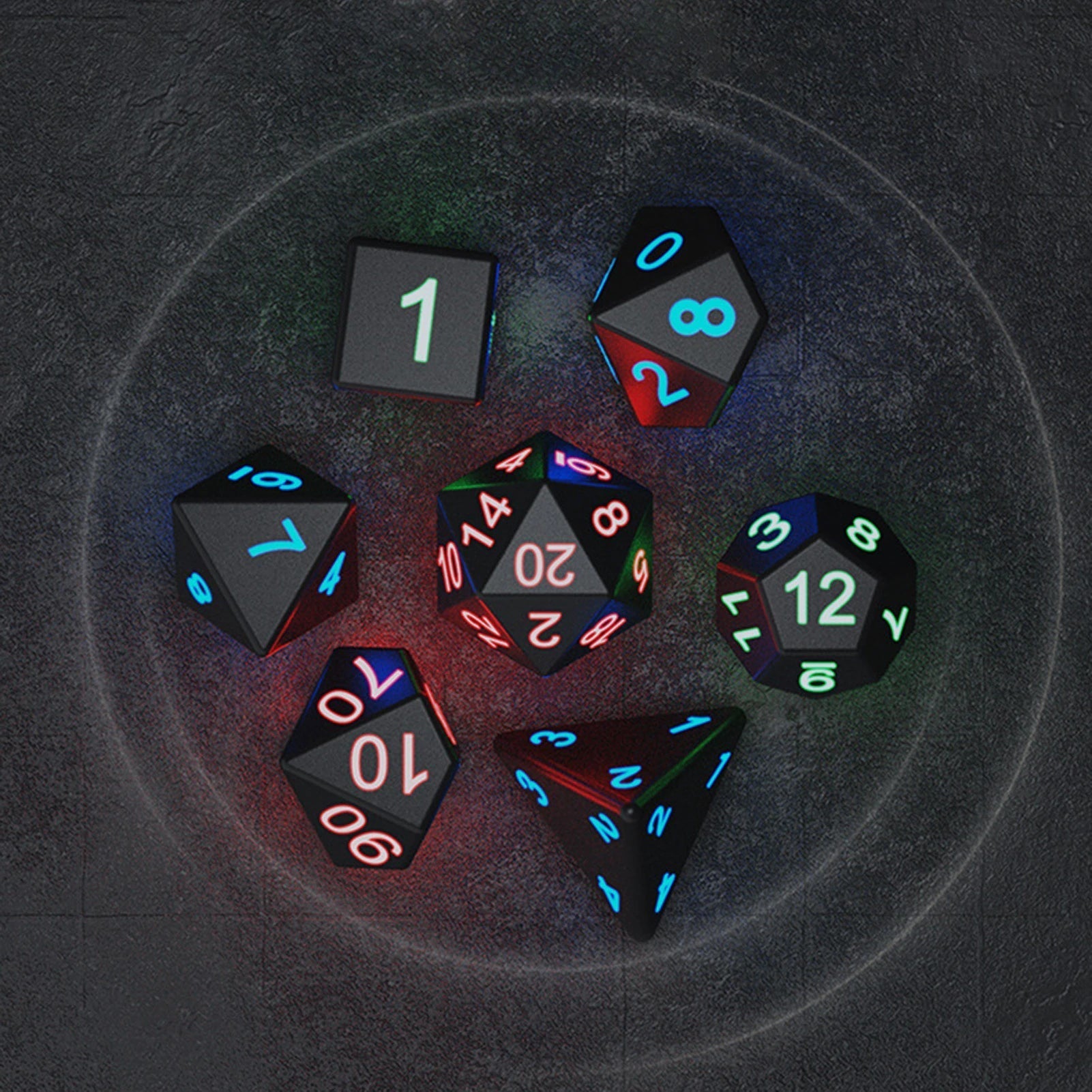 7PCS LED Light-emitting Dices Set For RPG Role Playing Games at $38.47 from Truemartin