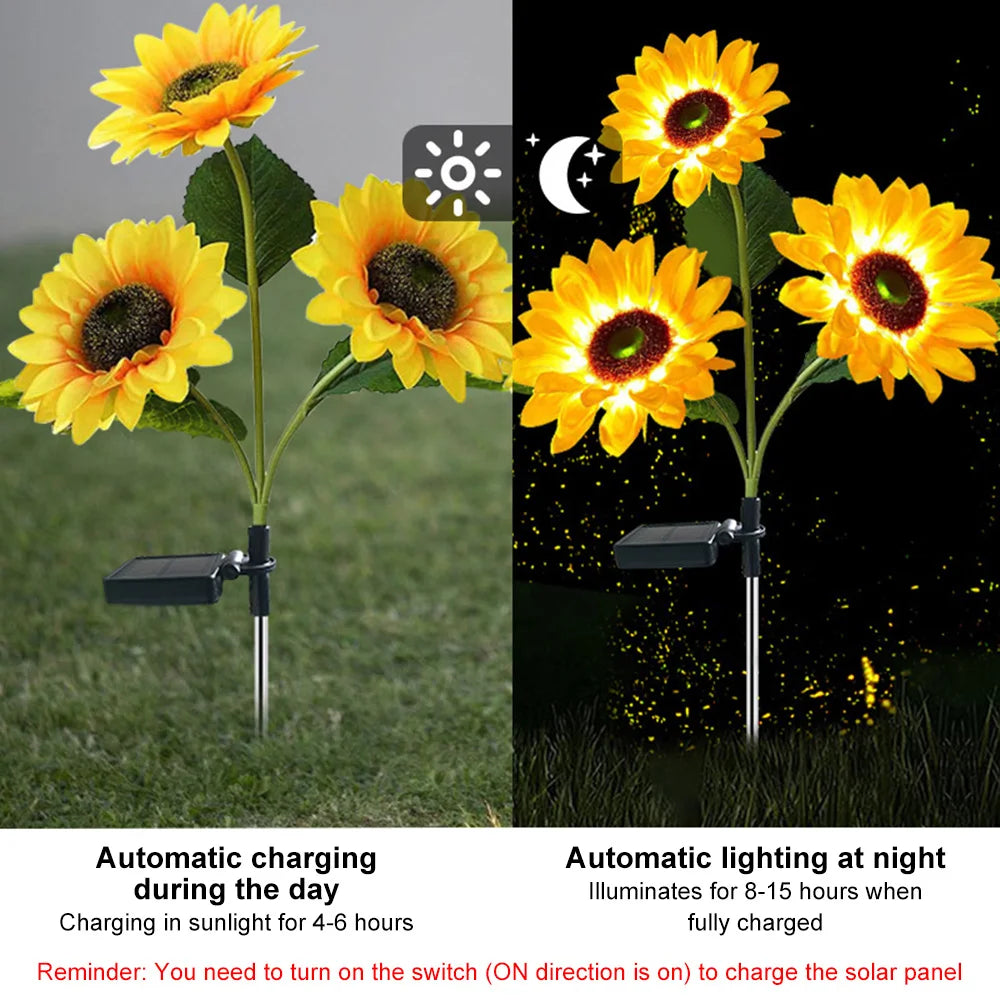 Sunflower Waterproof Solar Led Garden Lights at $19.97 only from Truemartin