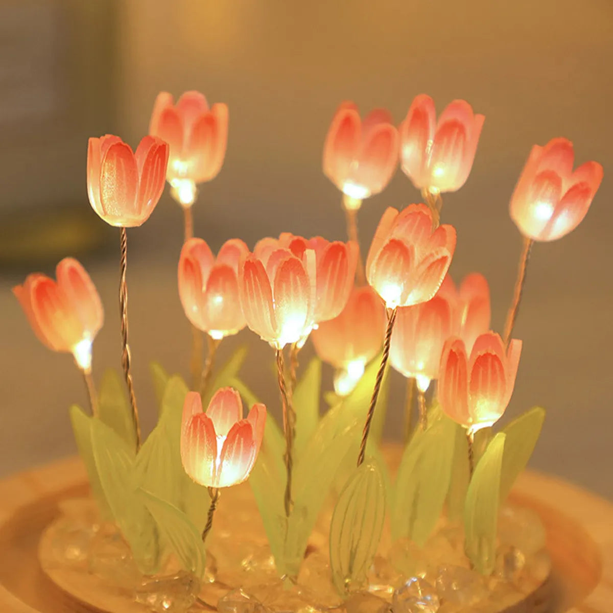 Simulation Tulip LED Nightlight Handmade Bedside Lamp at $19.97 only from Truemartin