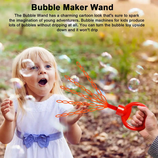 Smiling Face Bubble Maker Wand 5 Claws 32 Holes Press Handheld Bubble Blower at $16.97 from Truemartin