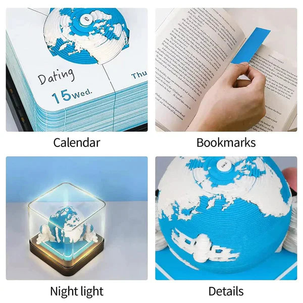 3D Earth Wanderer Calendar Memo Pad at $52.97 only from Truemartin