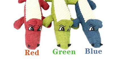 Pet Chew Interactive Cartoon Animal Plush Alligator Shape Dog Sound Toy at $14.97 from Truemartin