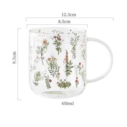 FLORAL GLASS CUP at $19.97 only from Truemartin