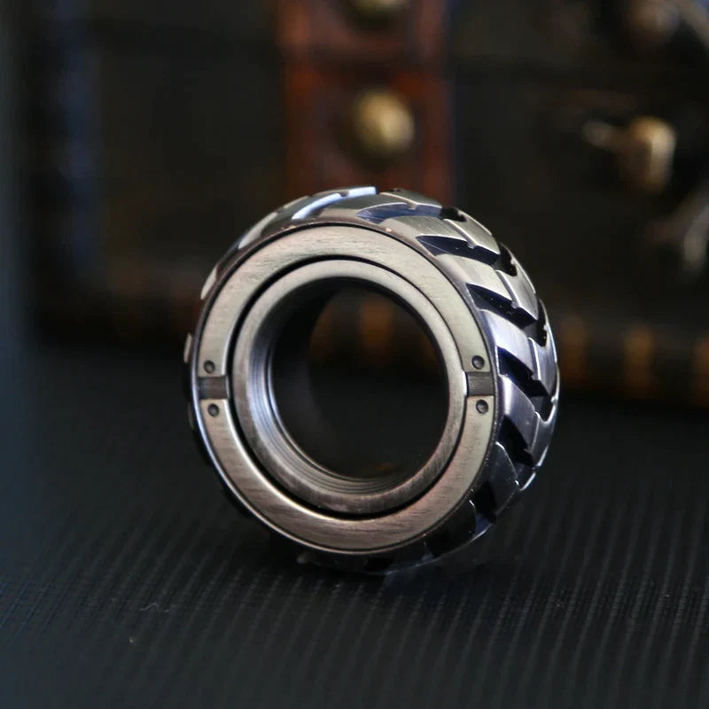 Stainless Steel Motorcycle Tire Fidget Ring at $29.47 only from Truemartin