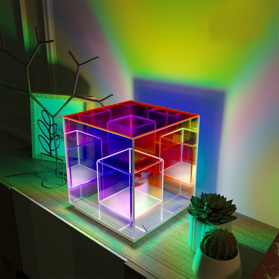 RGB Cube Table Lamp at $58.97 from Truemartin