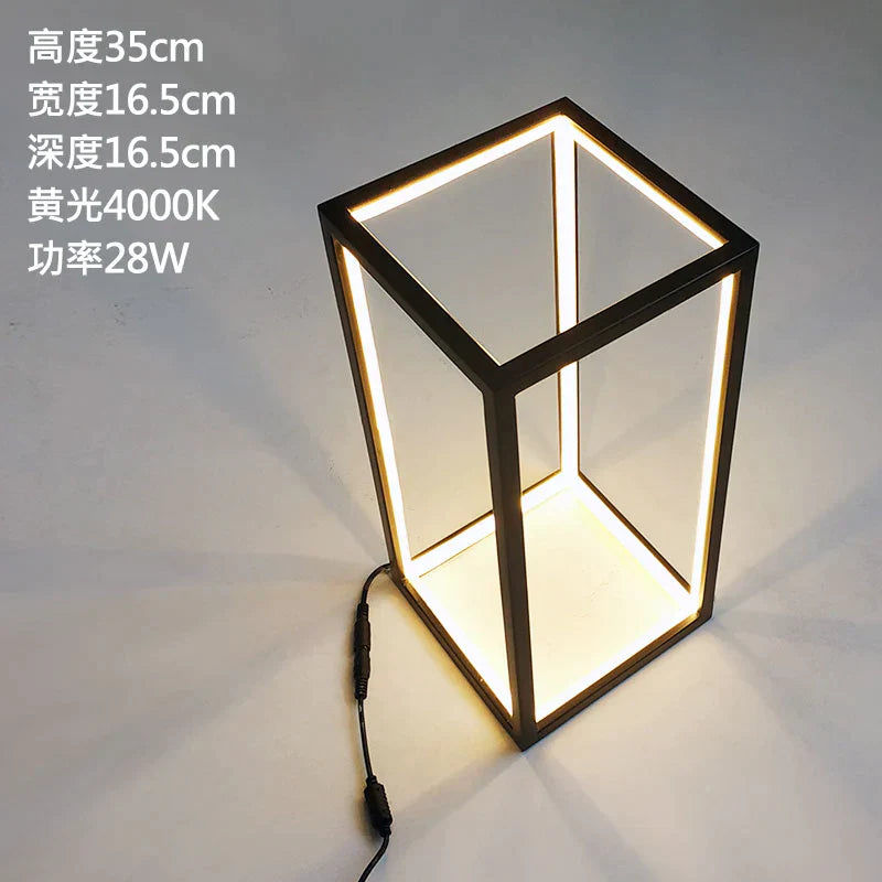 Modern Bar Table Lamp Led Line Lamp Cuboid Rectangle LED Lights