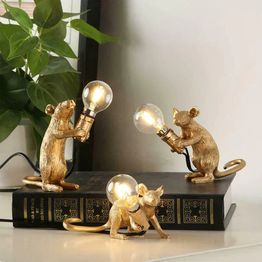  Mouse Shape Night Table Lamp Modern Style Desktop Bedside Lamp Lights Home Room Decor Lighting